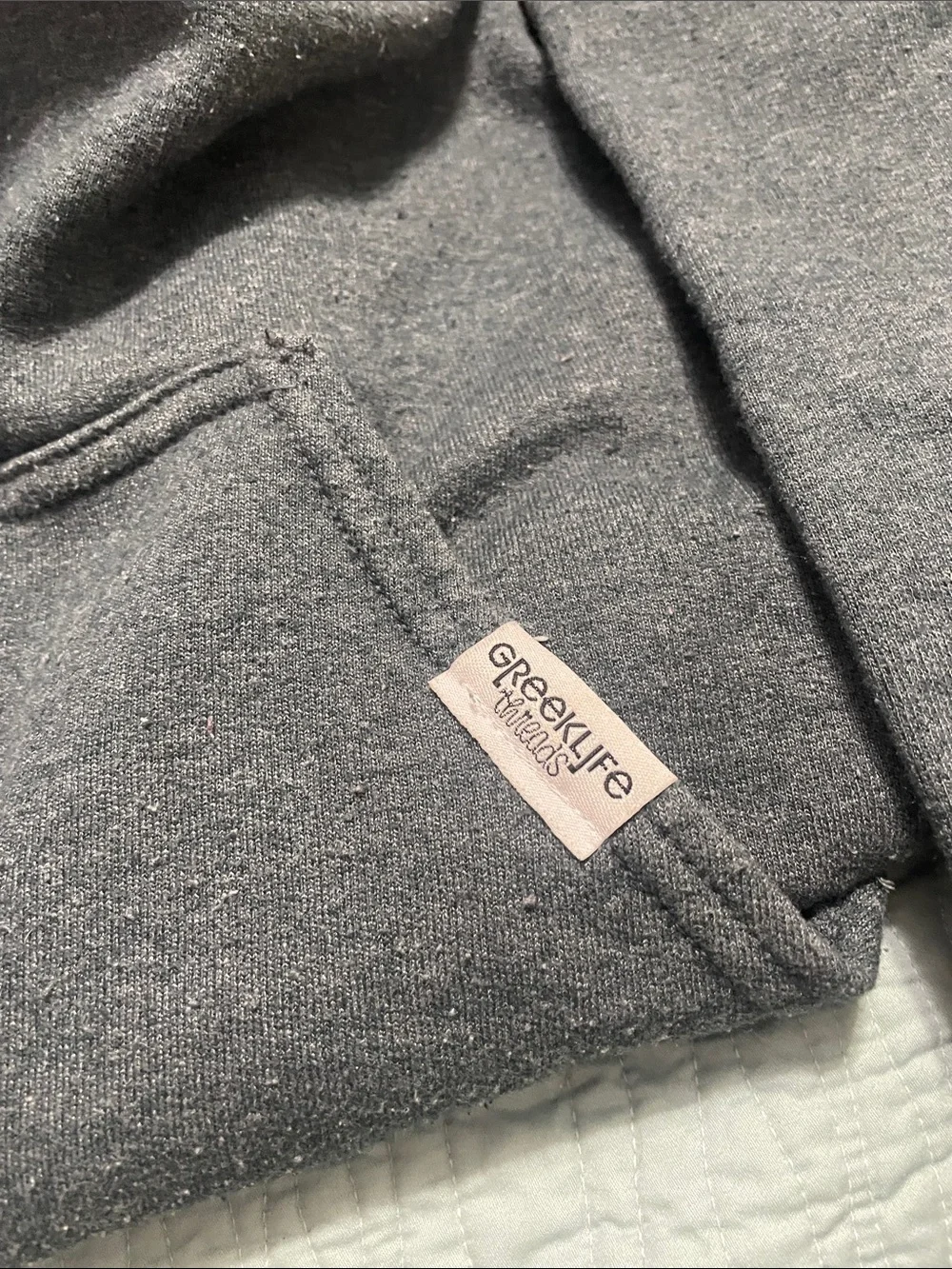 Delta Zeta Dark Gray Pullover Hoodie with Maroon Letters